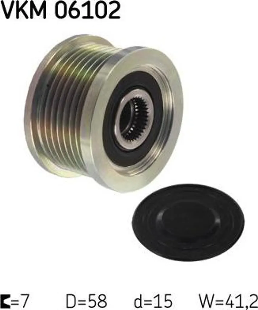 Roue libre alternateur SKF VKM 06102 - Robustesse OE pour Hilux D-4D