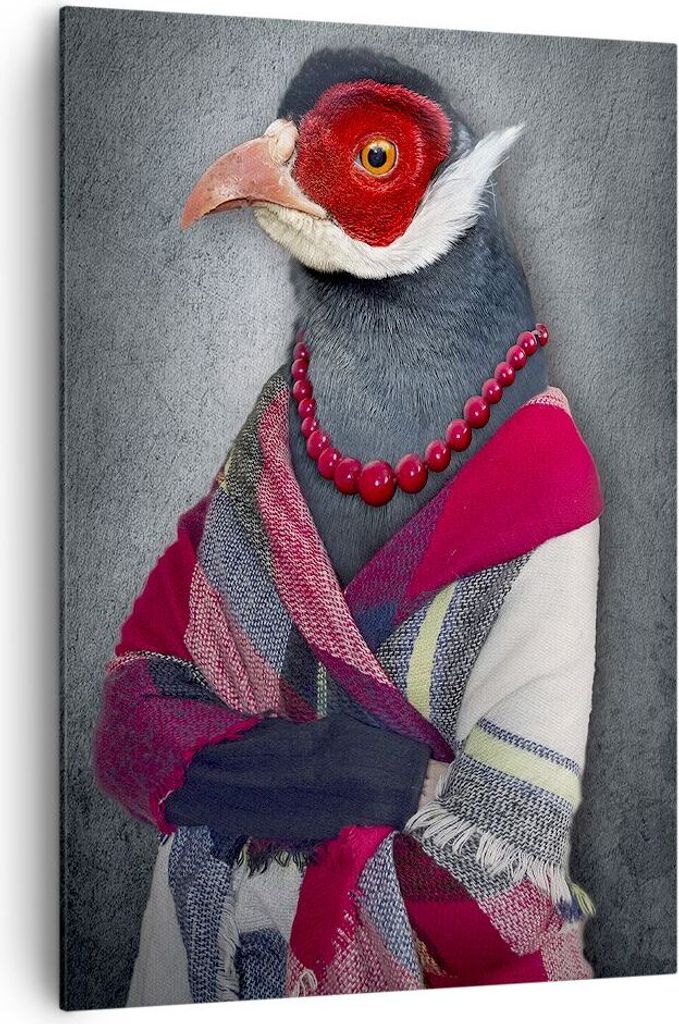 Bild auf Leinwand - Leinwandbild - Einteilig - Tier Abstraktion - 70x100cm - Wand Bild - Wanddeko - Wandbilder - Leinwanddruck - Wanddekoration - L...