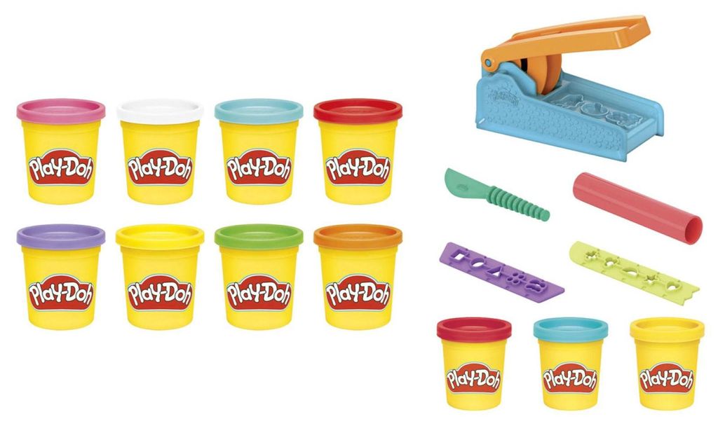 Play-Doh Knetwerk mit 8er Pack Regenbogen Knete im Set