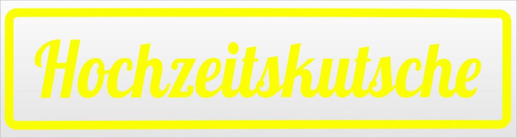 Kiwistar Hochzeitskutsche Magnetschild Schild magnetisch - 20cm Neongelb - Magnetfolie für Auto PKW Kfz