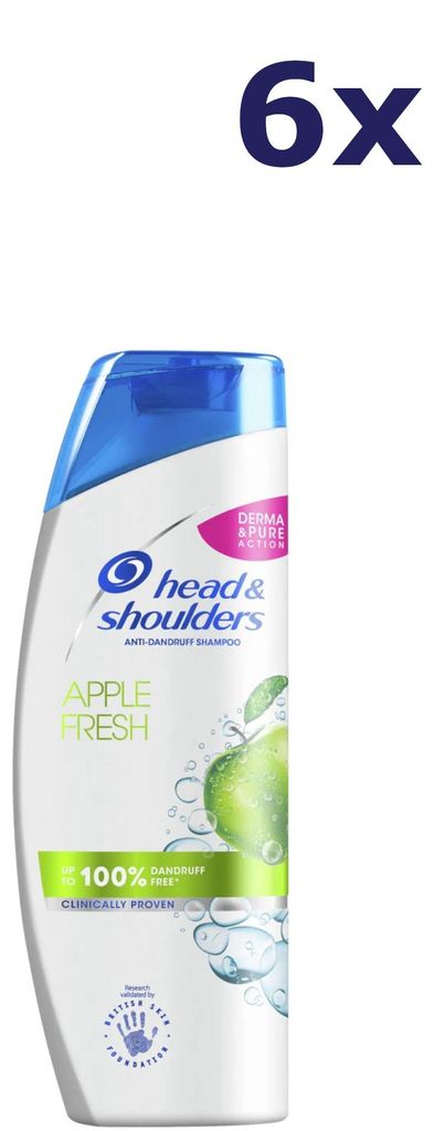 6x Head & Shoulders Shampoo – Apple Fresh 400 ml