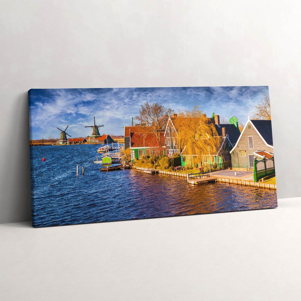 Architektur Niederlande – Leinwandbild Wandbild – 100x50 cm – Leinwandbilder – Wandbilder – Schlafzimmer – Flur