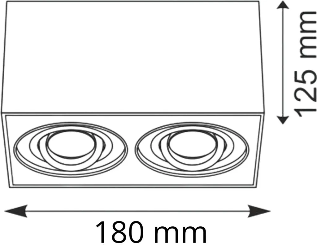 Spot HADAR blanc 2 spots GU10 : solution pour éclairage sombre IP20