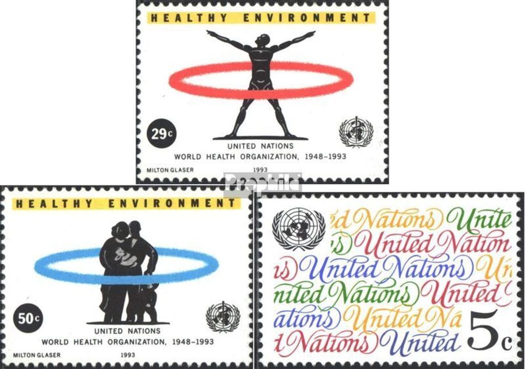 Briefmarken UNO - New York 1993 Mi 648-649,650 (kompl.Ausg.) gestempelt Sondermarken