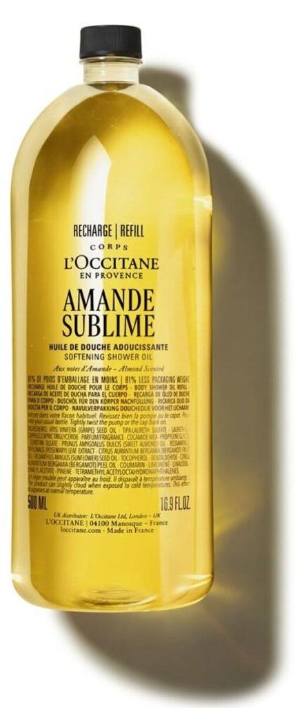 L'Occitane Amandel Doucheolie, navulverpakking, 500 ml, Productafbeelding 