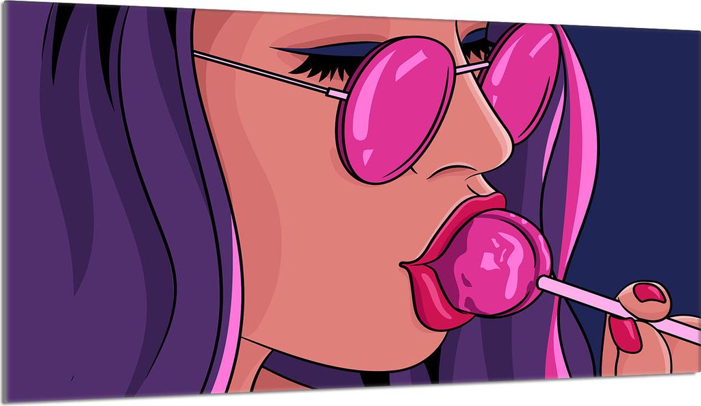 Glasschutzplatte für den Herd 90x52 Frau