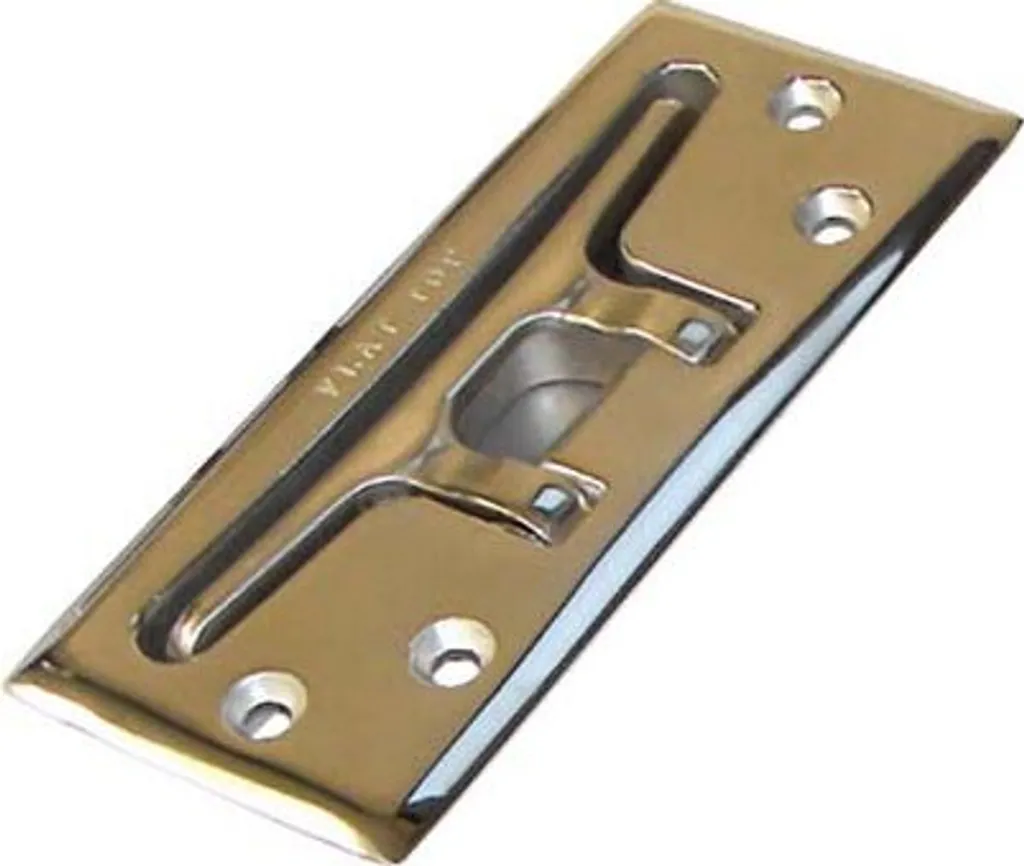 Taquet d'amarrage pliable 150 mm en acier inoxydable doré Flat-top