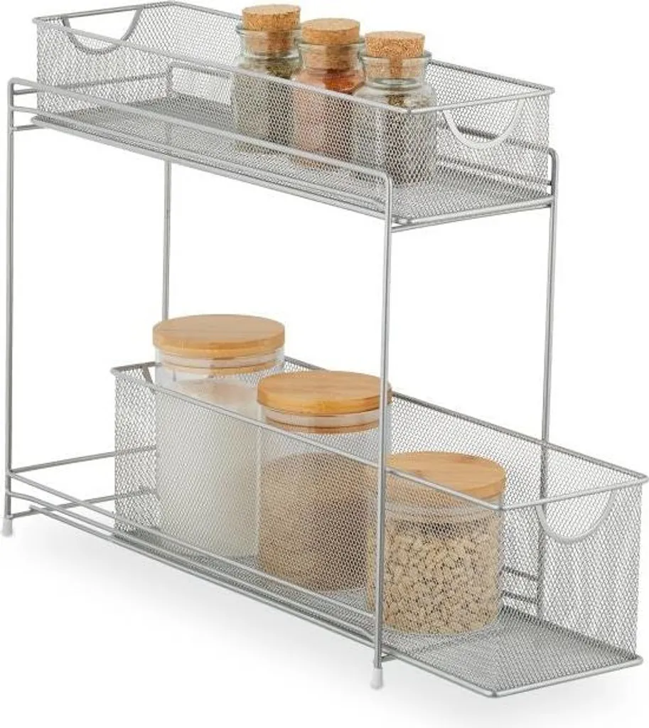 Étagère de placard en métal pour cuisine et organisation de vaisselle