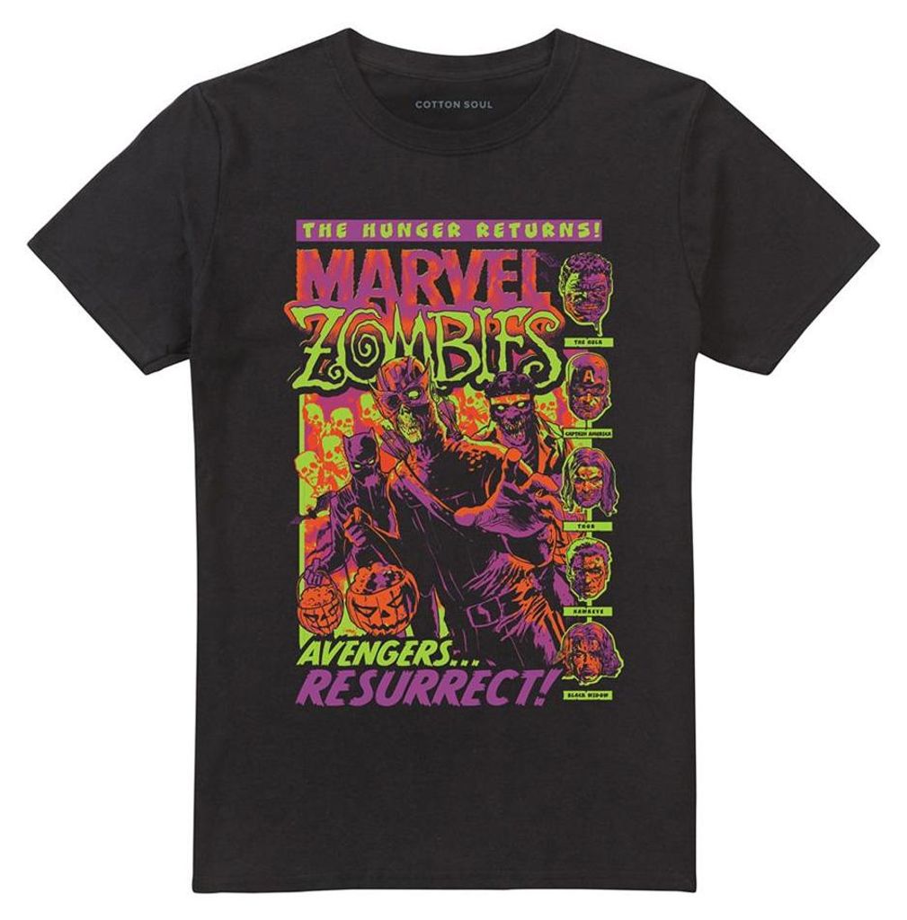 Marvel Zombies - "Resurrect" T-Shirt für Herren/Damen Uni TV25715 (S) (Schwarz)