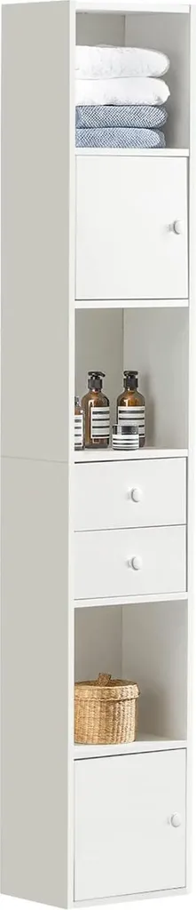 Meuble Rangement Gain de Place pour Bureau Encombré Étagère Haute Fine