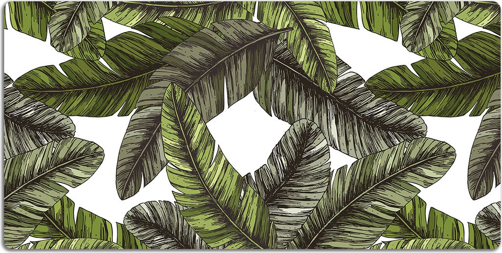 Schreibtischmatte Tischunterlage 90x45 cm Mauspad - Dschungelblätter