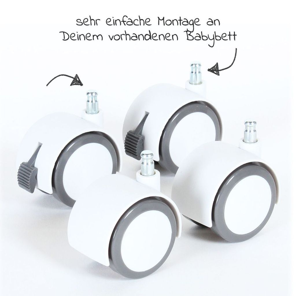 babybay Rollensatz Parkett für alle Modelle, weiß Produktbild 8