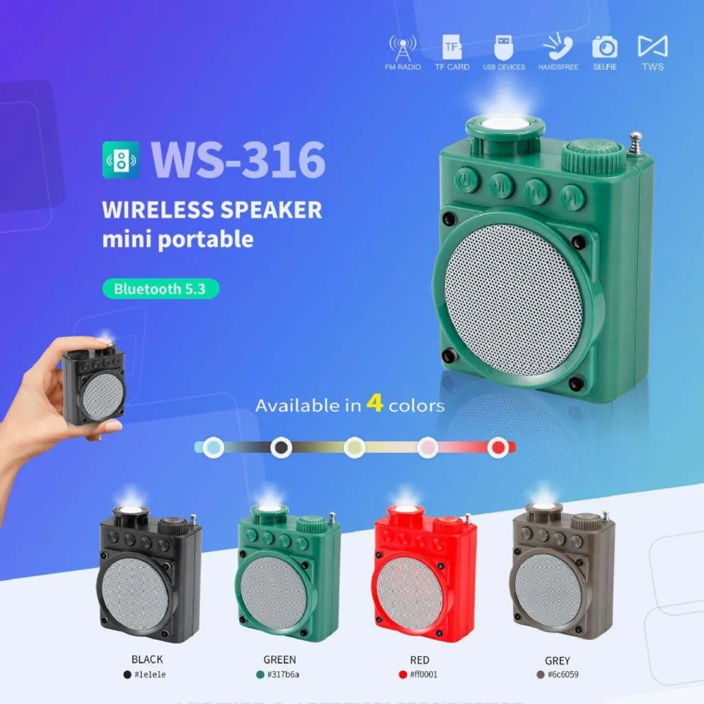 Kuman HIFI Altoparlante Bluetooth Con Contenitore Trasparente Altoparlante Stereo Digitale Portatile Integrato 8w X 2 10 Ore Di Autonomia Con Microfono Incorporato Per Chiamate In Vivavoce Bt 240a