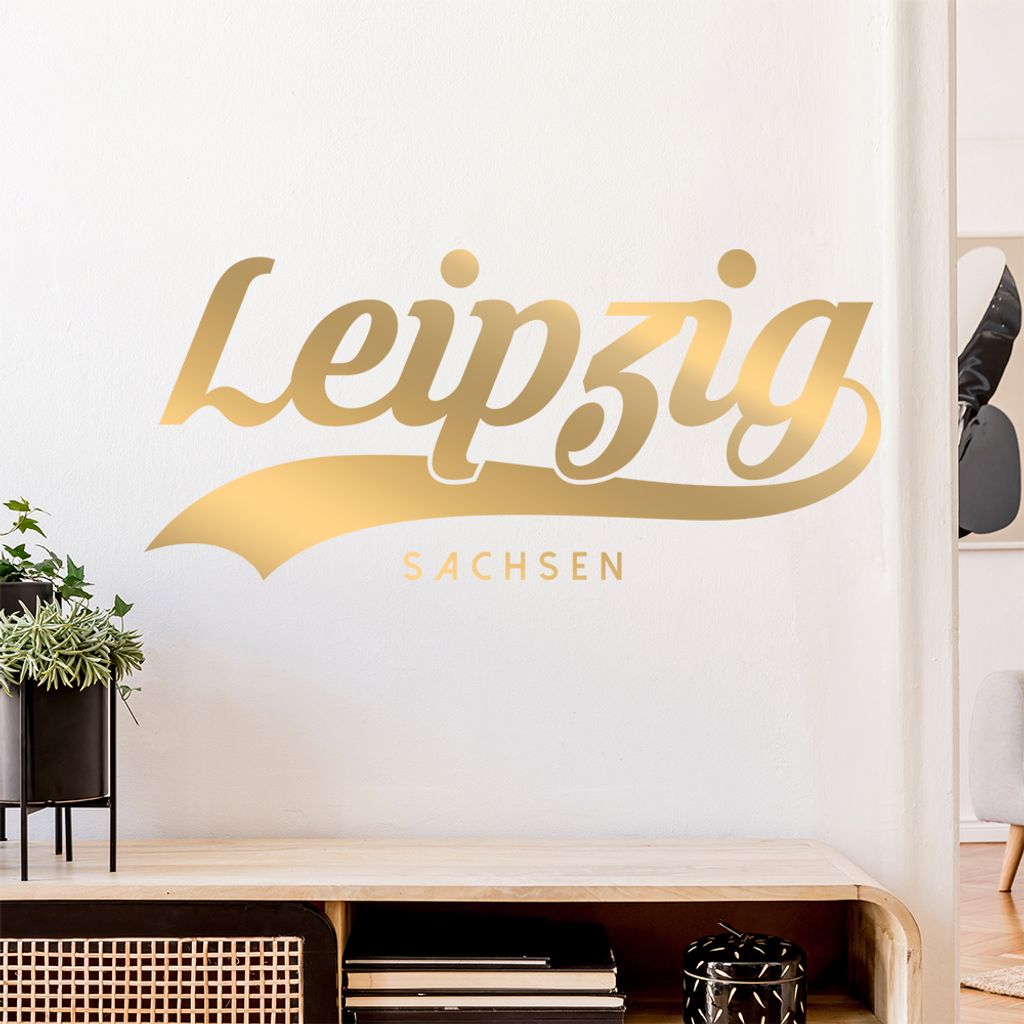 Leipzig Sachsen Wandtattoo Wandaufkleber Wall Sticker - Dekoration, Küche, Wohnzimmer, Schlafzimmer, Badezimmer