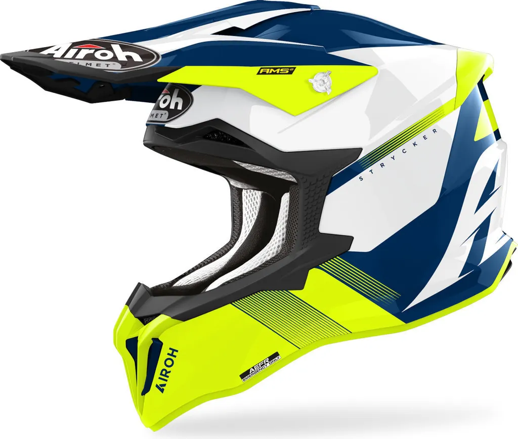 Casque de cross intégral Airoh Strycker Blazer Jaune taille S adulte