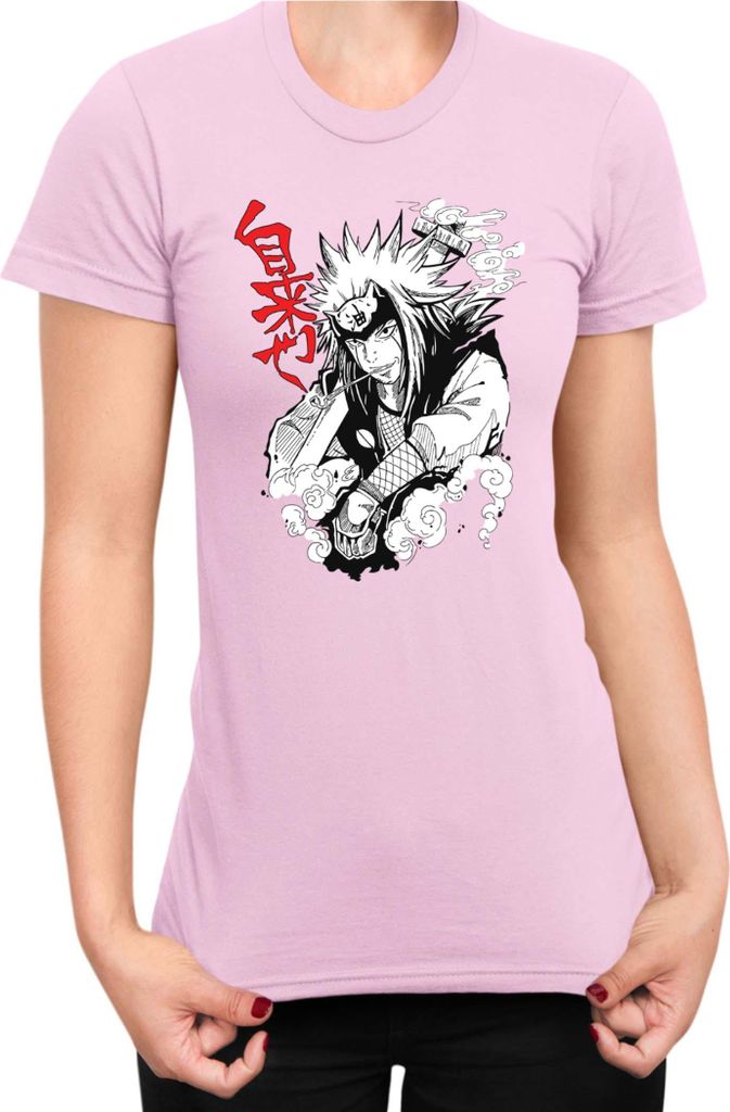 Damen T-Shirt Naruto Jiraiya 04, Lady XL / Hellrosa