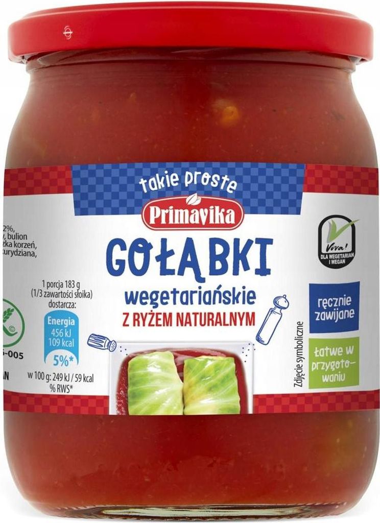 Gołąbki Wegetariańskie z Ryżem Primavika 480 g Obrázek produktu 