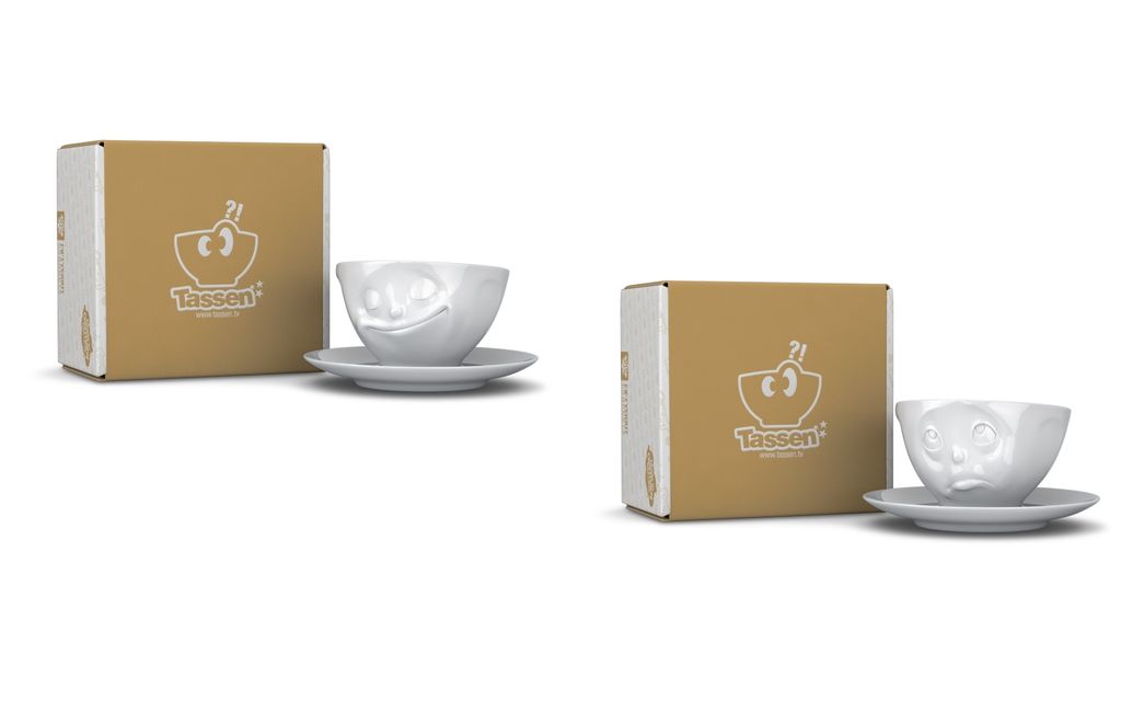 Fiftyeight Tassen-Set 2-tlg. 200 ml Nr 011 weiß Kaffeetassen