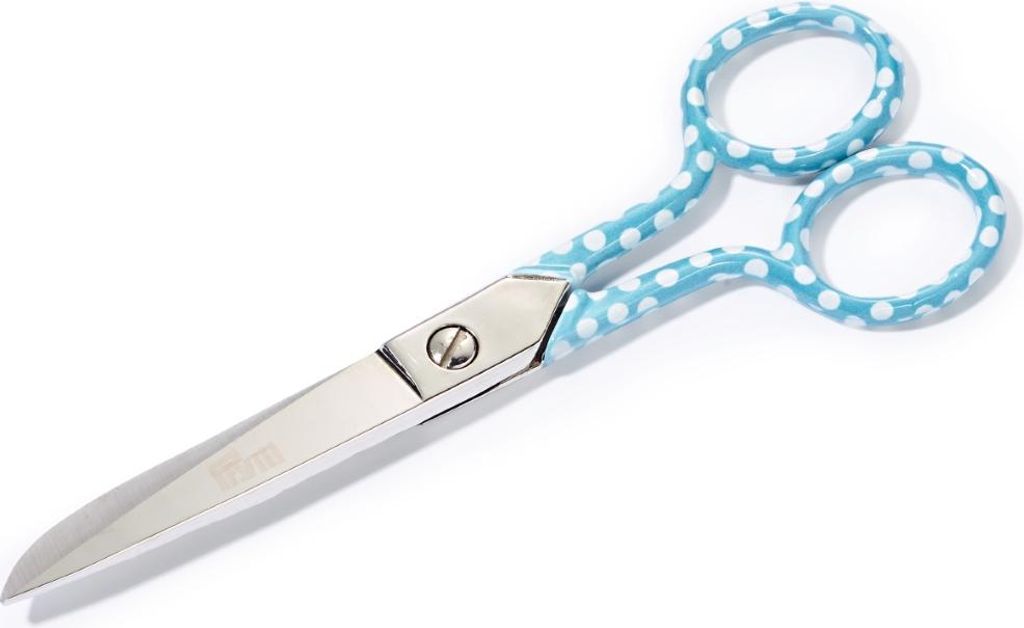 Prym Love Stoffschere Schneiderschere 15cm türkis weiß Punkte