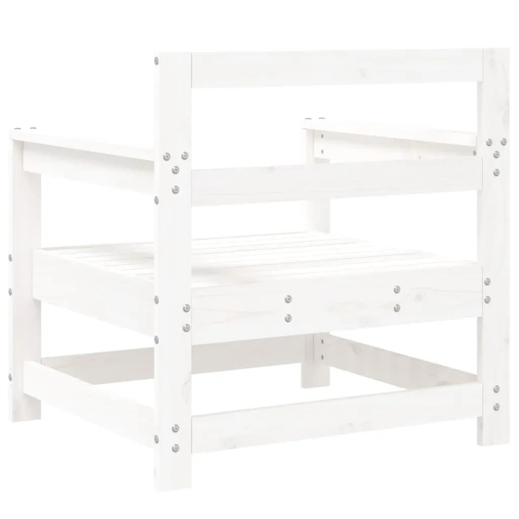 Sedie da Esterno 2 pz in Pino Massiccio Bianco | Offerta Arredo Giardino - 6