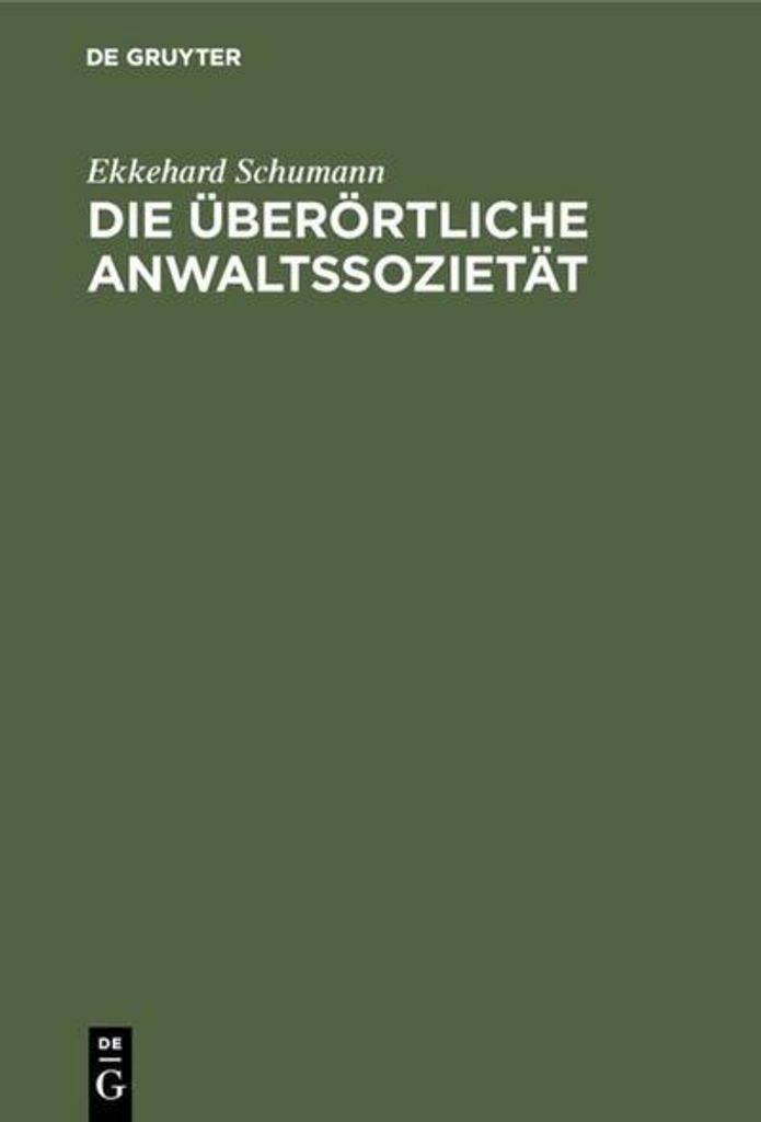 Die überörtliche Anwaltssozietät