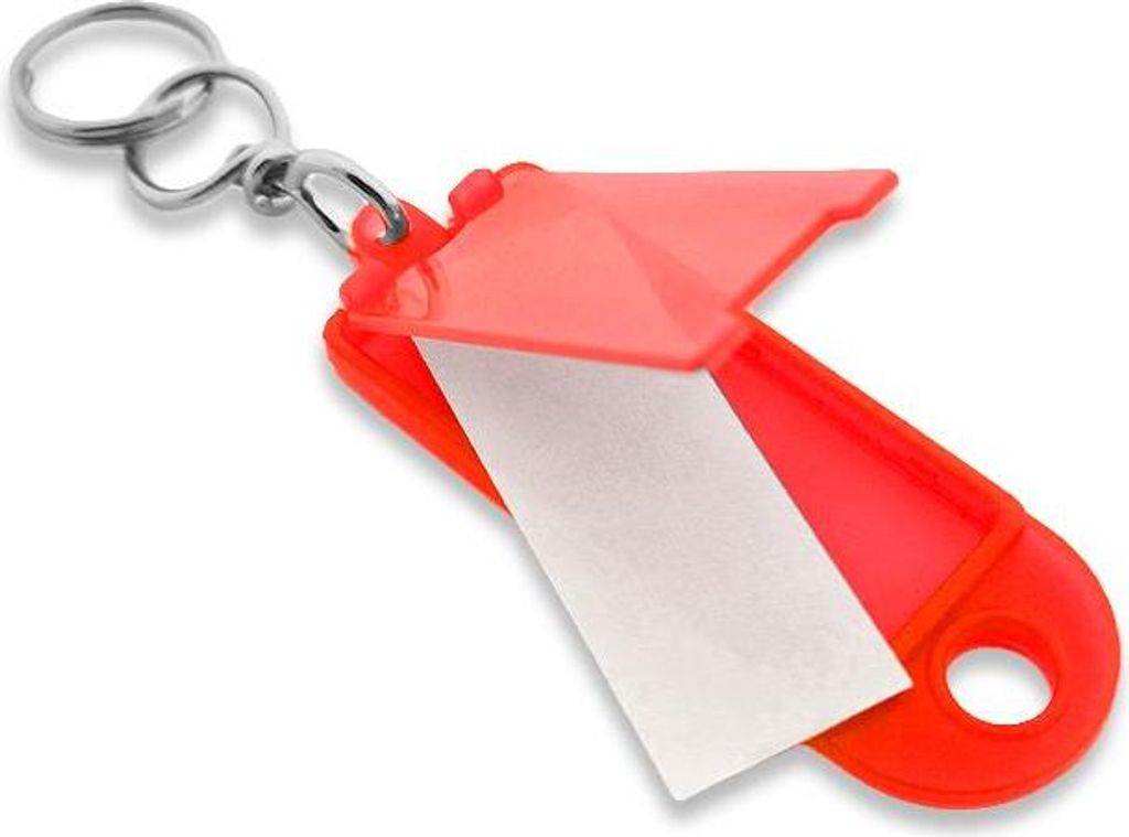 CombiCraft Aufklappbare Schlüsseletiketten in Orange 60x22 mm- Packung mit 100 Stück
