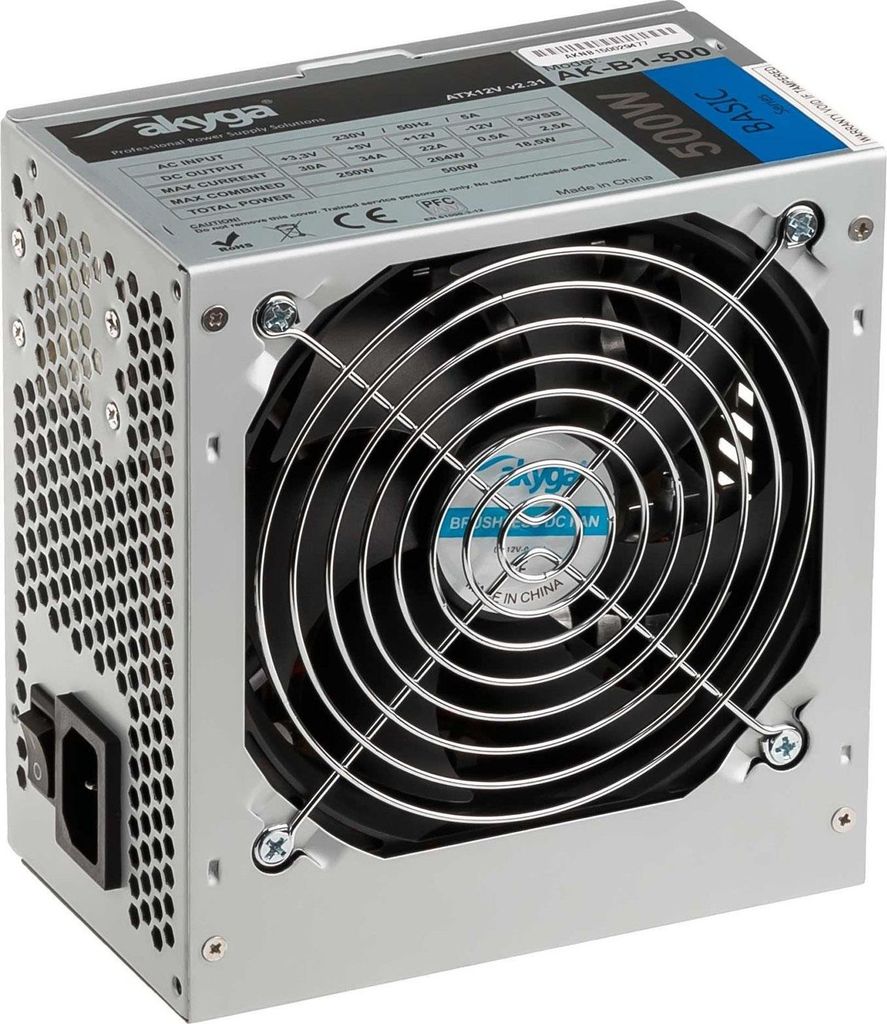 Akyga Ak-b1-500 500w Netzteil Silber One Size / EU Plug Silber One Size