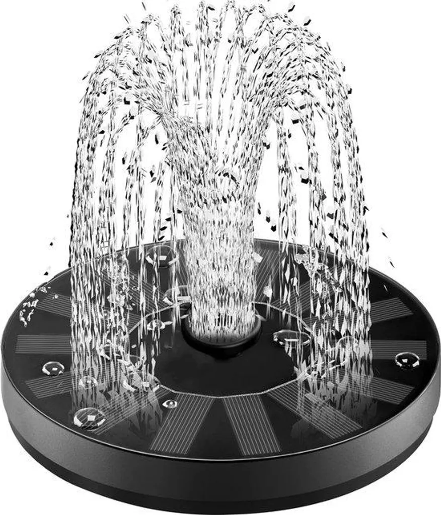 Fontaine solaire pour bassin anti-moustiques et oxygénation de l'eau