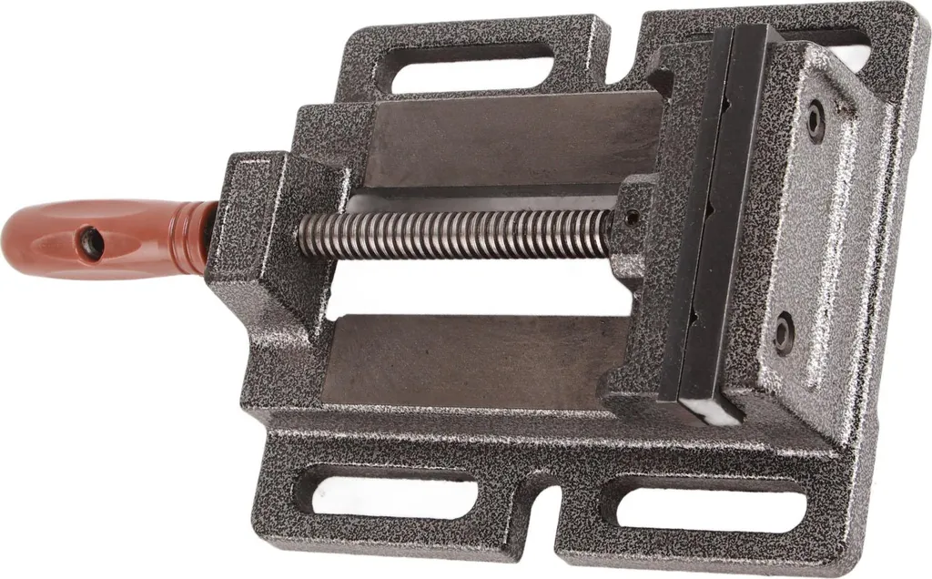 Fixation sécurisée pour perceuse d'établi étau 100 mm noir pro