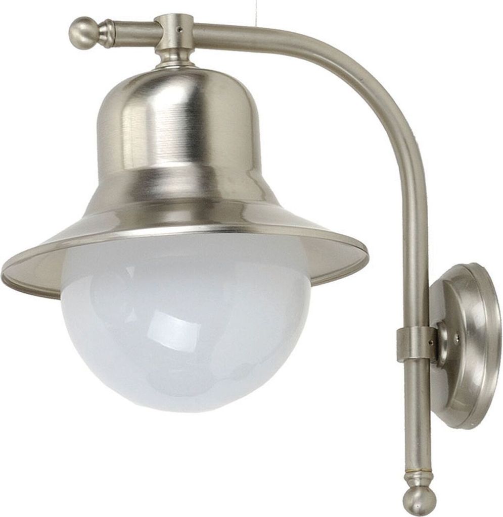 Außenwandlampe IP23 E27 Nickel Echt-Messing Maritim Terrasse Haus Außenleuchte Wand