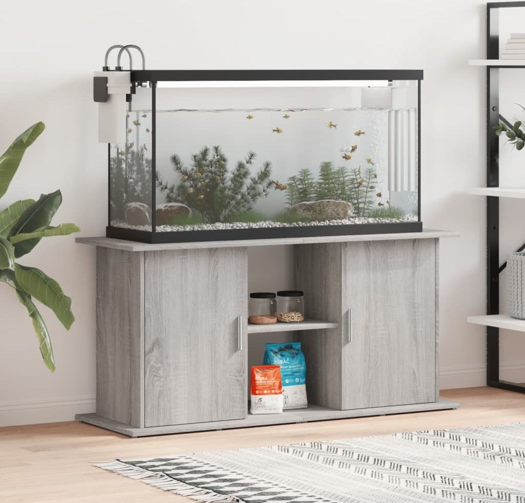 "im Angebot" Aquariumständer Grau Sonoma 121x41x58 cm Holzwerkstoff - Sonstiges Aquarienzubehör CC22835