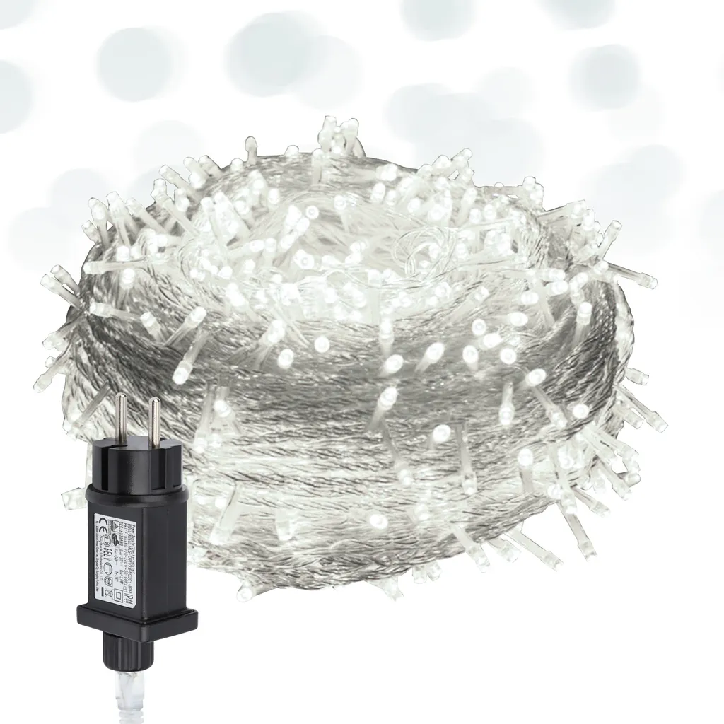 Luci da Giardino Jayseuw 10M 100 LED Bianco Freddo - Impermeabile IP44