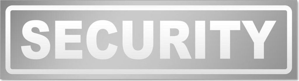 Kiwistar Security invertiert Magnetschild Schild magnetisch - 30cm Silber - Magnetfolie für Auto PKW Kfz