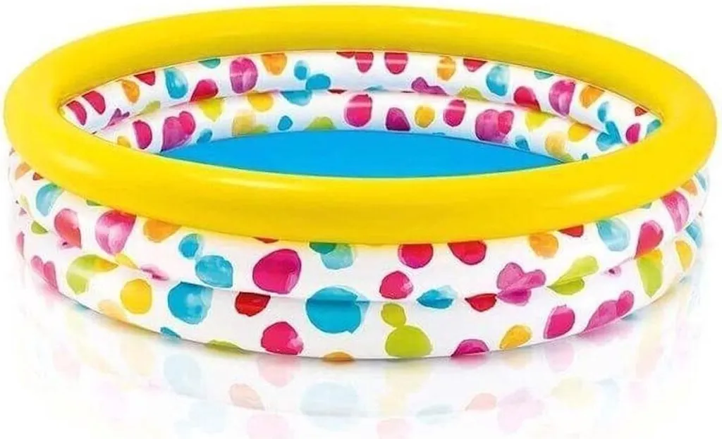 Pataugeoire 3 anneaux robuste Intex Rainbow Ombre multicolore - 20