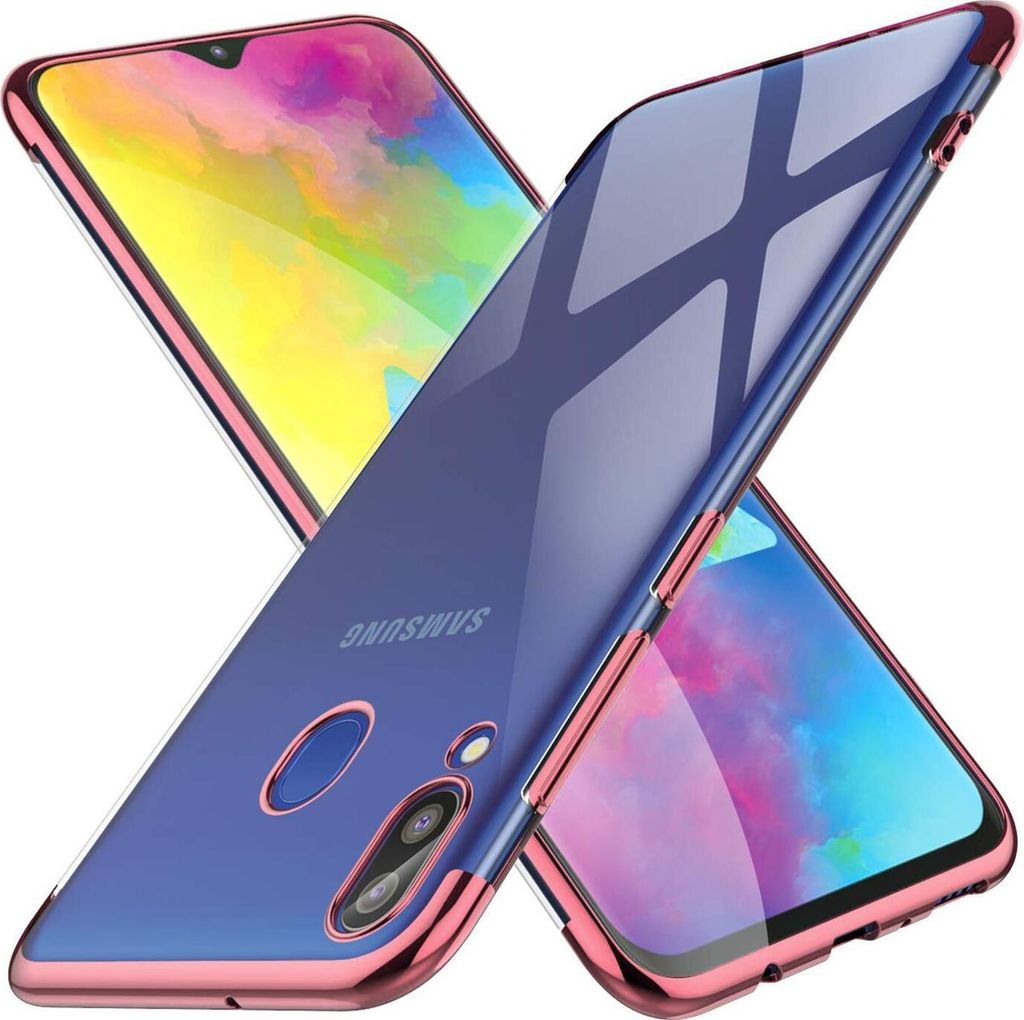 Conie Silikon Schutzhülle für Samsung Galaxy M20 Tasche Case Cover Bumper Hülle Rand in Rosegold