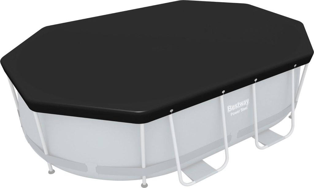 Bestway® PVC-Abdeckplane 305 x 184 cm, schwarz, oval Produktbild 