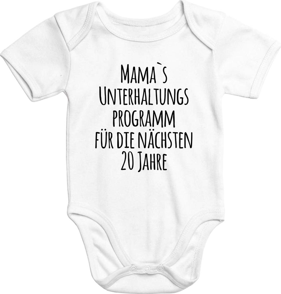 kurzarm Baby Body Mama`s Unterhaltungsprogramm für die nächsten 20 Jahre Baumwolle Moonworks 0-3 Monate