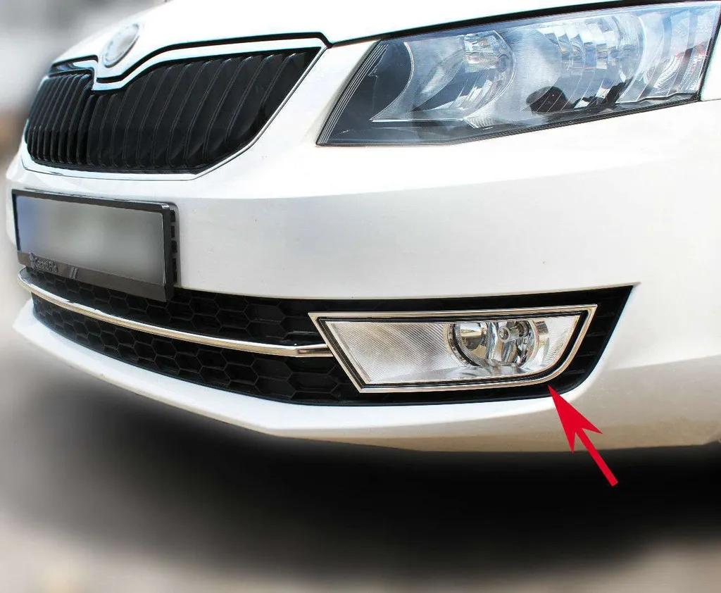 Contours de Phares Inox Chrome Skoda Octavia III 2013-2016 Premium