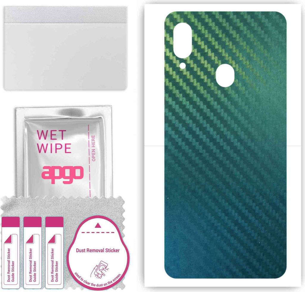 apgo Rückseite Schutzfolie, Skin, kompatibel mit ZTE Blade V10 Vita, Hinten Displayschutzfolie aus Vinylfolie, kratzfest, einfache Montage - Kohle...