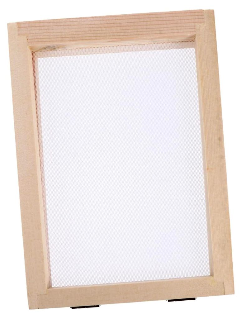Holzrahmen zur Papierherstellung Siebrahmen für DIY-Papierbasteln in Beige