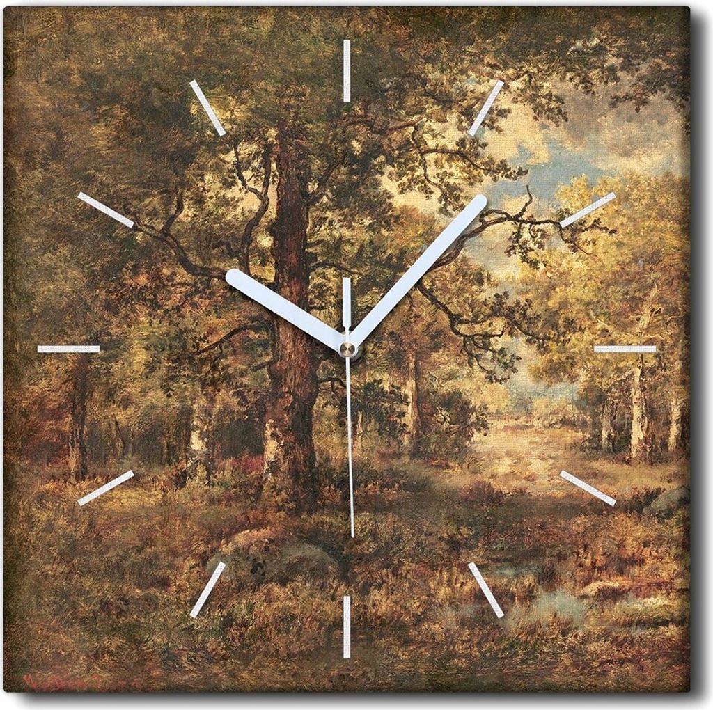 Coloray Uhr auf Leinwand 30x30 cm Wand Uhr Dekoration Produktbild 