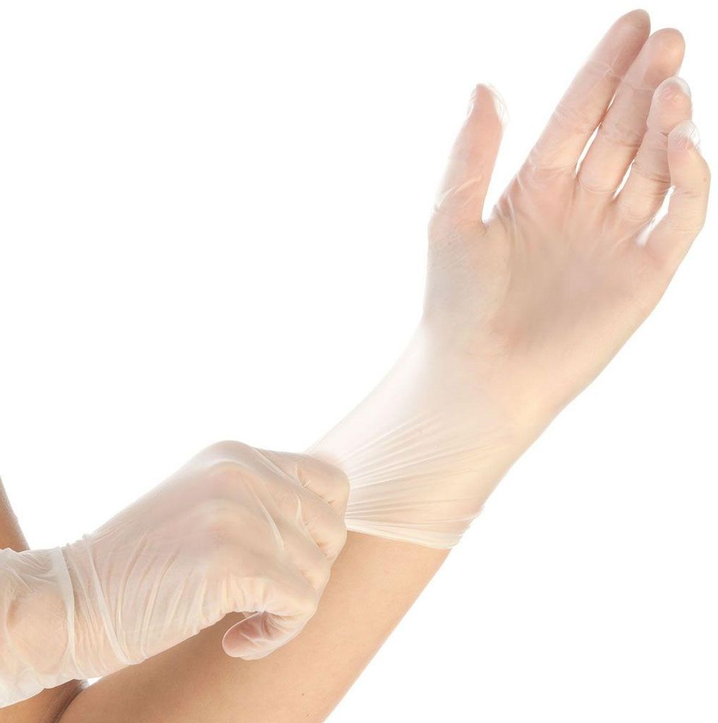 Vinyl-Handschuh Ideal puderfrei M 24cm weiß VE=100 Stück Produktbild 