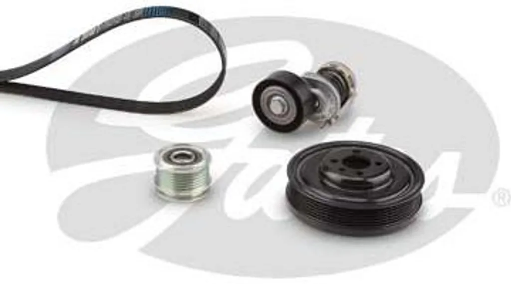 Kit courroies Gates K046PK1070 robuste pour Audi Q3, A3 et Seat Leon