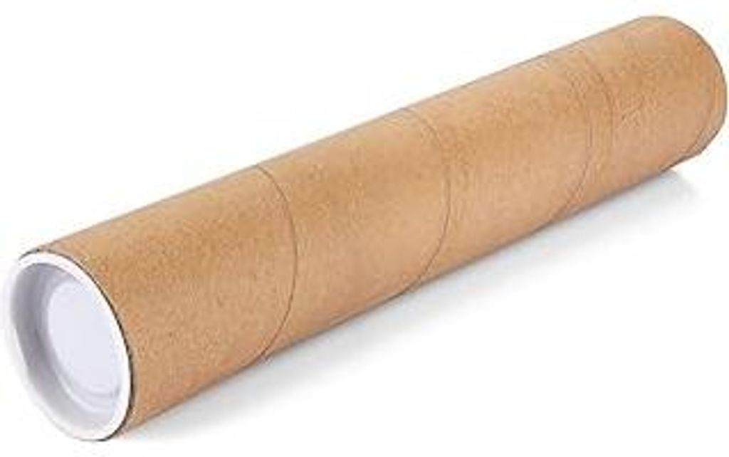PEUTIER Kraft Versandrolle mit Kappen, 5,6x30,5cm Plakatrolle Karton zum Versenden Rollenmailer Plakatrolle aus Papier für den Versand von Plakate...