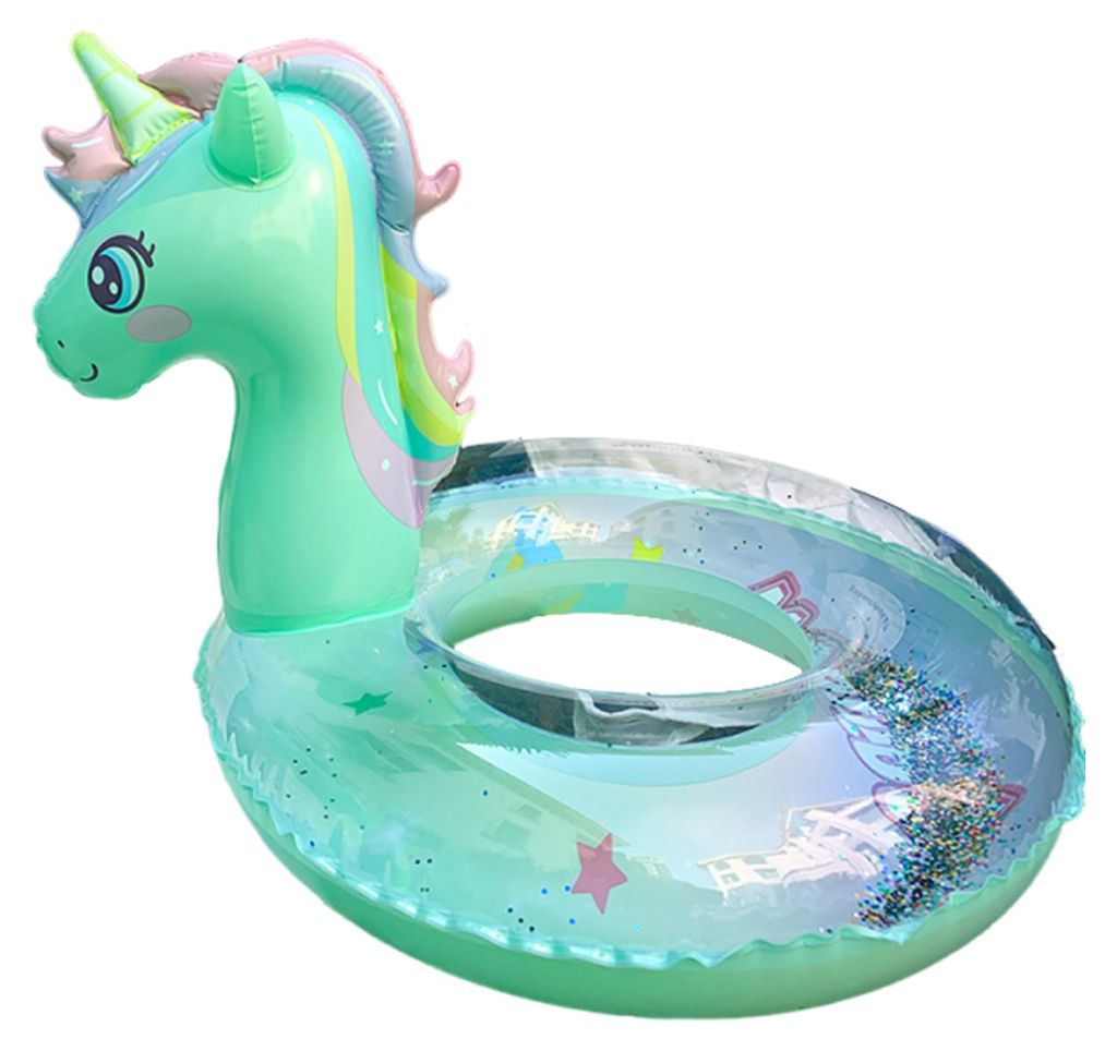 Schwimmring mit Cartoon-Pferd, Sitzgriff, aufblasbarer, verdickter PVC-Schwimmring für Kinder, Sommer-Pool-Schwimmring, Spielzeug B