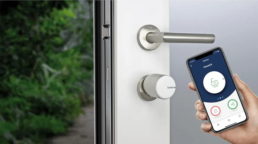 Tedee Smart Lock Pro Argent : Serrure Bluetooth avec Batterie Rechargeable - 10
