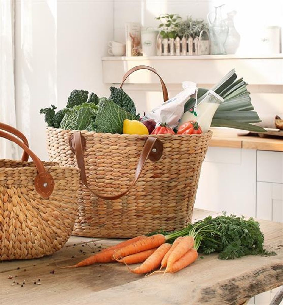 Einkaufstasche aus Wasserhyazinthe, Strandtasche, Shopper, Produktbild 