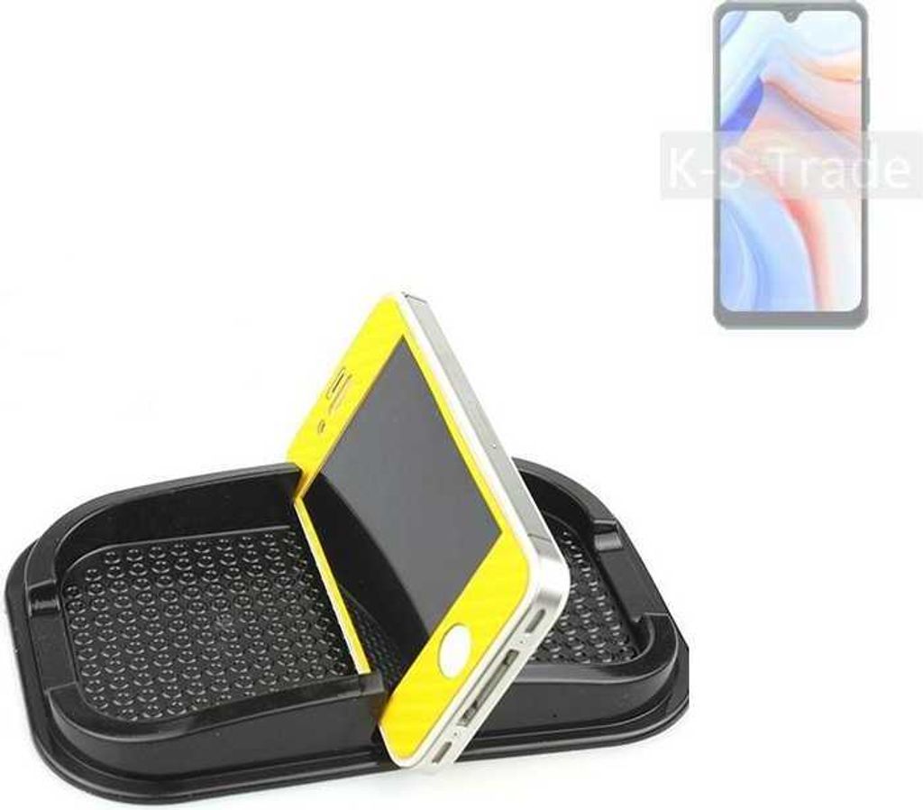 K-S-Trade Auto Anti Rutsch Matte Smartphone-Halter kompatibel mit Cubot Note 8 Haft Pad Armaturenbrett Handy-Halterung Silikon