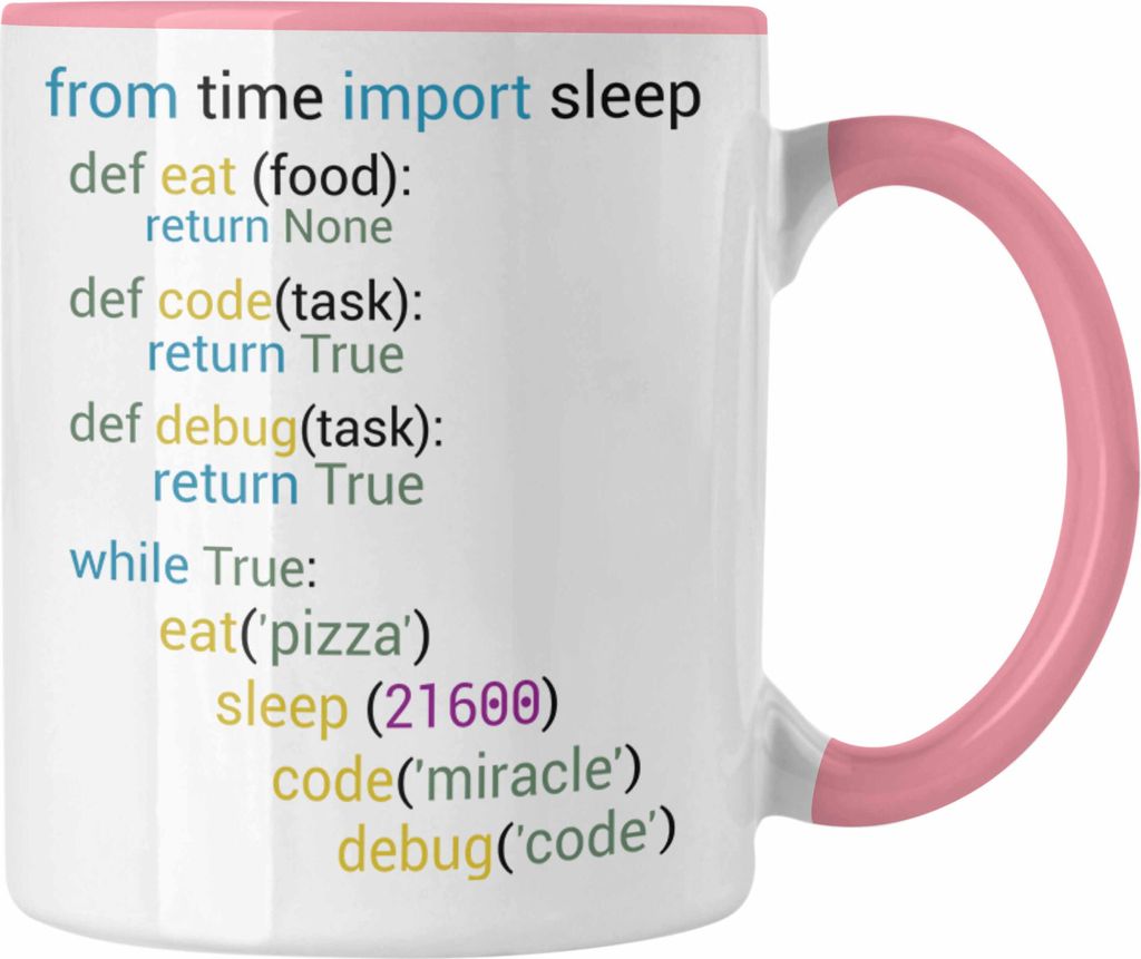 Trendation - Coder Tasse Geschenk für Programmierer Softwareentwickler Nerds Geschenkidee (Rosa)