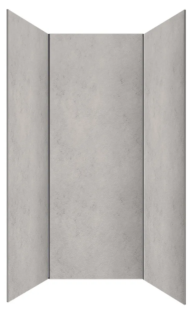 Panneaux Muraux Pierre Light Grey 210cm Étanches et Profilés Chrome Chic